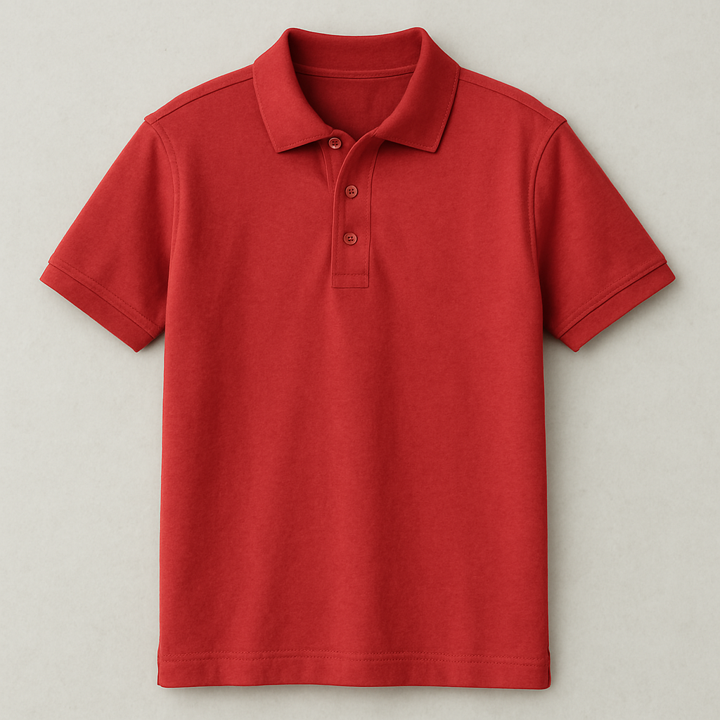 Polo Yaka Kırmızı Tişört